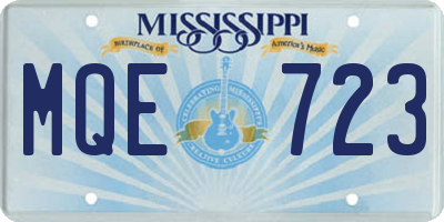 MS license plate MQE723
