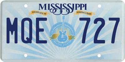 MS license plate MQE727