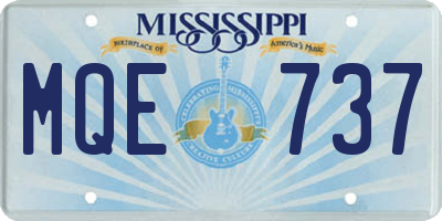 MS license plate MQE737