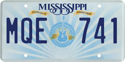 MS license plate MQE741