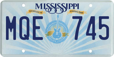 MS license plate MQE745