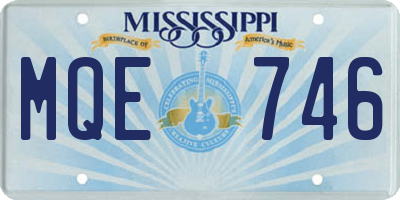 MS license plate MQE746