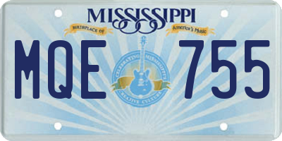 MS license plate MQE755