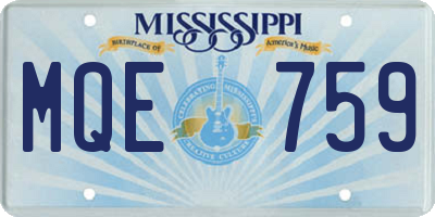 MS license plate MQE759