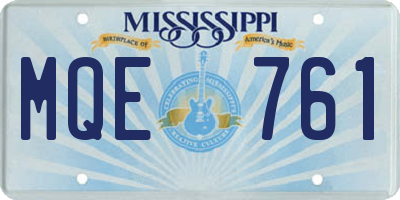 MS license plate MQE761