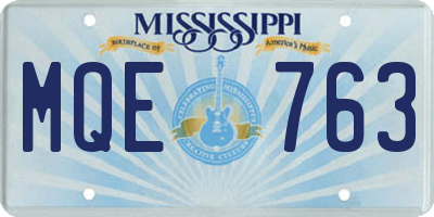 MS license plate MQE763
