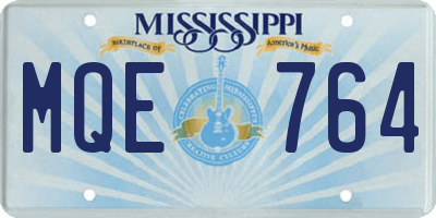 MS license plate MQE764