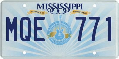 MS license plate MQE771