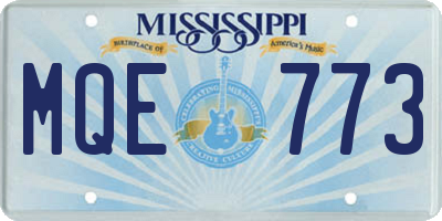 MS license plate MQE773