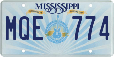 MS license plate MQE774