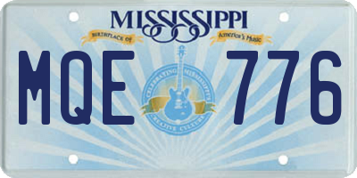 MS license plate MQE776