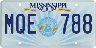 MS license plate MQE788