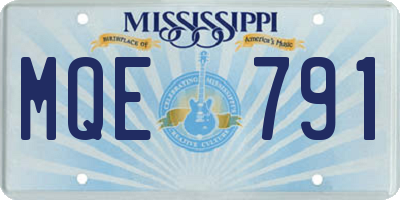 MS license plate MQE791