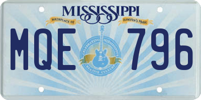 MS license plate MQE796