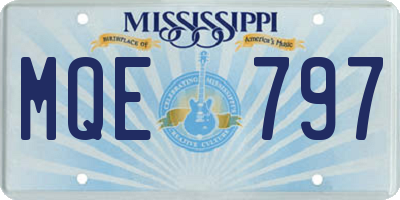 MS license plate MQE797