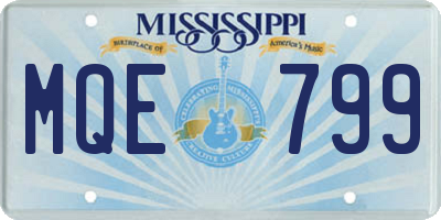 MS license plate MQE799