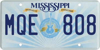 MS license plate MQE808