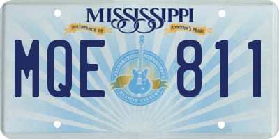 MS license plate MQE811