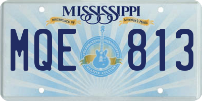 MS license plate MQE813
