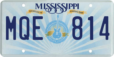 MS license plate MQE814