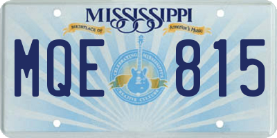 MS license plate MQE815