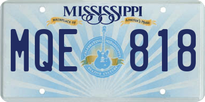 MS license plate MQE818