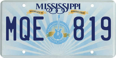 MS license plate MQE819