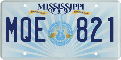 MS license plate MQE821