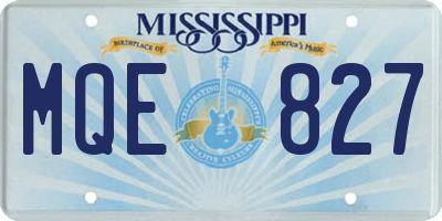 MS license plate MQE827