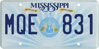 MS license plate MQE831