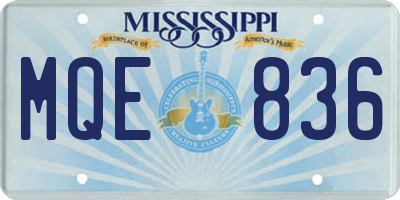 MS license plate MQE836
