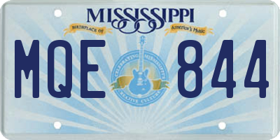 MS license plate MQE844