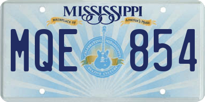 MS license plate MQE854