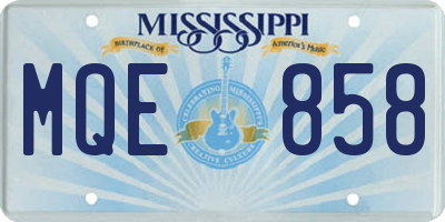 MS license plate MQE858