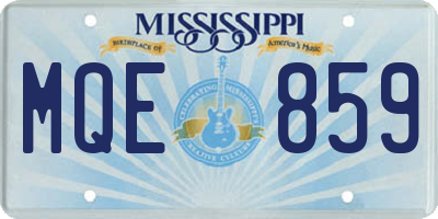MS license plate MQE859