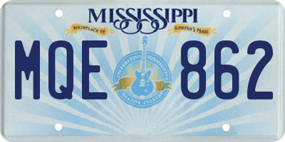 MS license plate MQE862