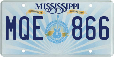 MS license plate MQE866