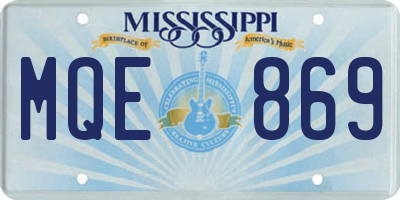MS license plate MQE869