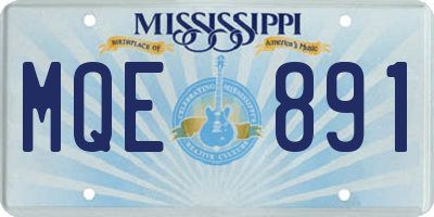 MS license plate MQE891