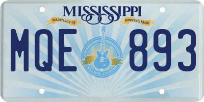 MS license plate MQE893