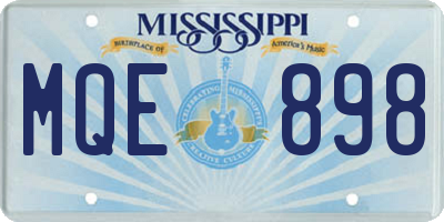 MS license plate MQE898