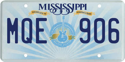 MS license plate MQE906