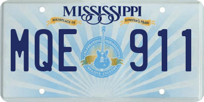 MS license plate MQE911