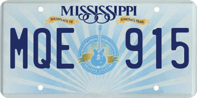 MS license plate MQE915