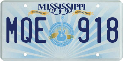 MS license plate MQE918