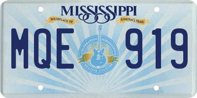 MS license plate MQE919