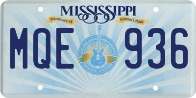 MS license plate MQE936