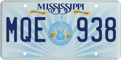 MS license plate MQE938