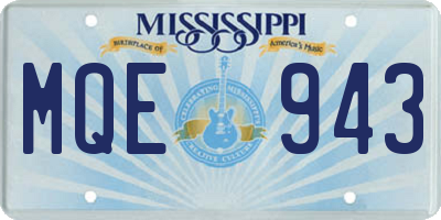 MS license plate MQE943