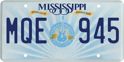 MS license plate MQE945